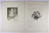 Collection of approximately 70 prints, including etchings and wood engravings.